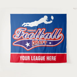 ファンタジーのフットボールの草案のあと波 タペストリー