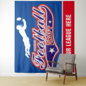 ファンタジーのフットボールの草案のあと波 タペストリー (インサイチュ)