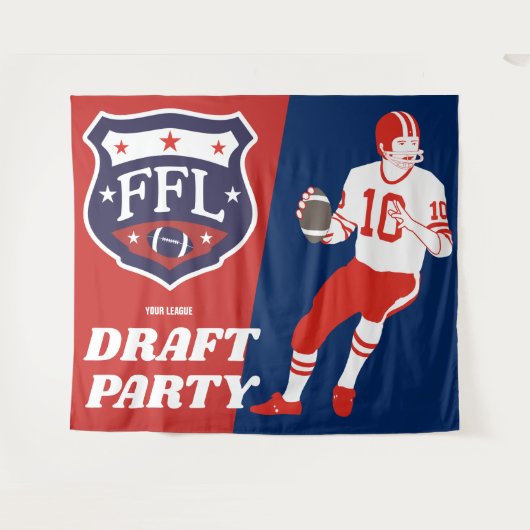 ファンタジーのフットボールの草案のパーティー タペストリー (正面(横))