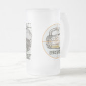 ファンタジーのフットボールの草案の作戦 フロストグラスビールジョッキ (正面右)