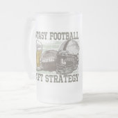 ファンタジーのフットボールの草案の作戦 フロストグラスビールジョッキ (正面左)