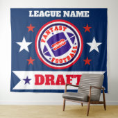 ファンタジーのフットボールの草案の背景 タペストリー (インサイチュ(横))