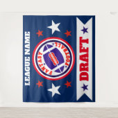 ファンタジーのフットボールの草案の背景 タペストリー (正面)