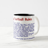 ファンタジーのフットボールの規則 ツートーンマグカップ (正面右)