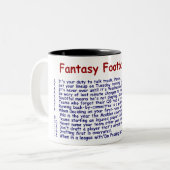 ファンタジーのフットボールの規則 ツートーンマグカップ (正面左)