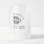 ファンタジーのフットボールの霜の降りたなマグ フロストグラスビールジョッキ (正面左)