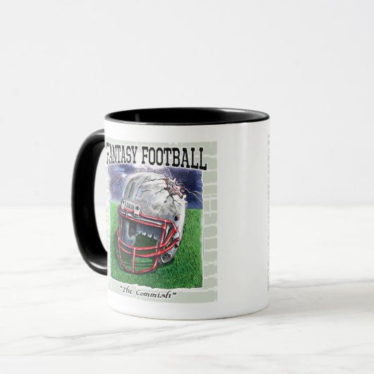 ファンタジーのフットボールのCommishのギア マグカップ (正面左)