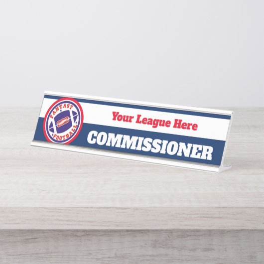 ファンタジーのフットボール長官 デスクネームプレート (正面)