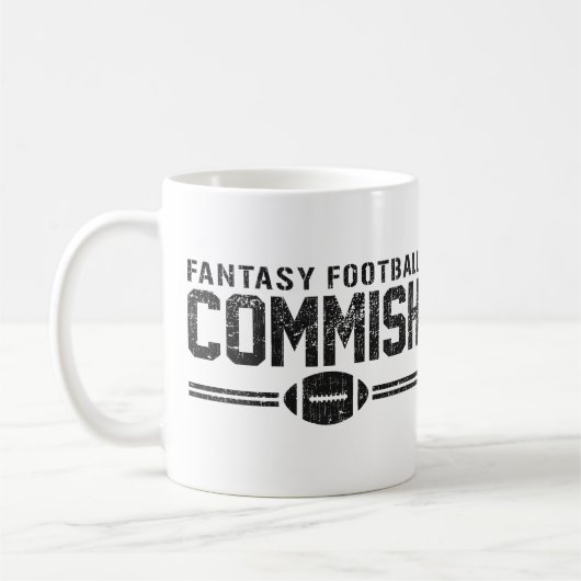 ファンタジーのフットボールCommish コーヒーマグカップ (左)