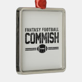 ファンタジーのフットボールCommish メタルオーナメント (右)