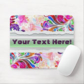 ファンタジーのベクトル花柄のマウスパッド マウスパッド (マウス)
