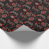 ファンタジーのペイズリー ラッピングペーパー (角)