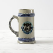 ファンタジーのホッケーリーグのチャンピオン -- FHLのロゴ ビールジョッキ (左)