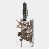 ファンタジーのマンガの戦士 ラゲッジタグ (正面縦)