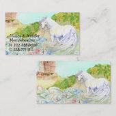 ファンタジーのユニコーンの子どもだましの日付カード コーリングカード (正面/裏面)