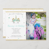 ファンタジーのユニコーンの招待状7X5 招待状 (正面/裏面)