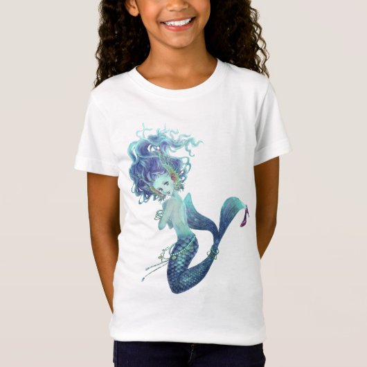 ファンタジーの人魚の女の子のベビードールのTシャツ Tシャツ (正面)