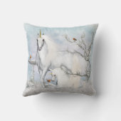 ファンタジーの冬のユニコーンの装飾用クッション- Cussion クッション (裏面)