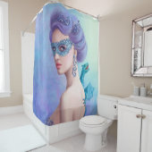 ファンタジーの冬の女性、美しい雪の女王 シャワーカーテン (インサイチュ)