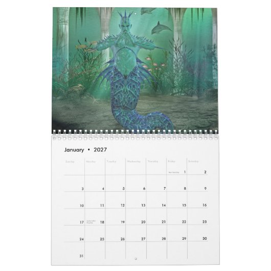 ファンタジーの友人のためのカレンダー カレンダー (1月 2027)