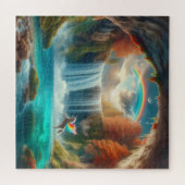 ファンタジーの囁き：秋の一角獣 ジグソーパズル (横)