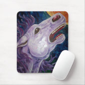 ファンタジーの回転木馬の馬および月の芸術 マウスパッド (マウス)