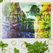 ファンタジーの土地のおとぎ話のユニコーンの台所タオル キッチンタオル (折り畳み)