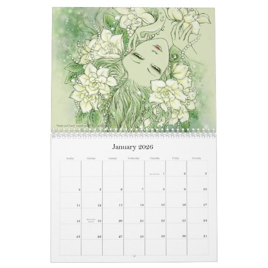 ファンタジーの壁掛けカレンダー カレンダー (1月 2026)
