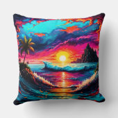 ファンタジーの夕日 クッション (裏面)