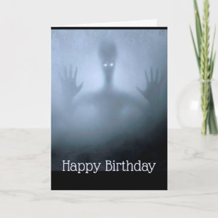 ファンタジーの外国の霧の誕生日の恐い幽霊夜 カード