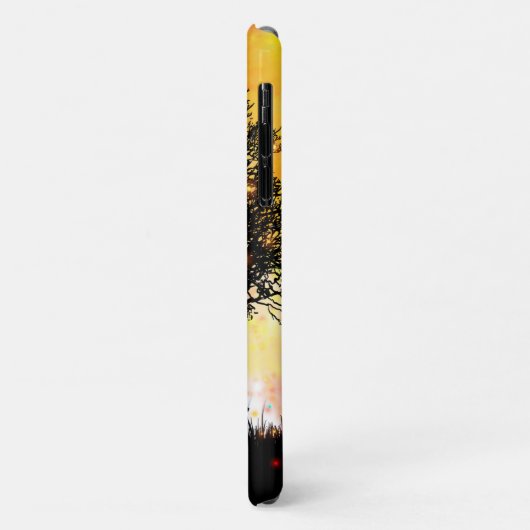 ファンタジーの太陽の月の空(黒いシルエットの木) Case-Mate iPhoneケース (裏面/左)