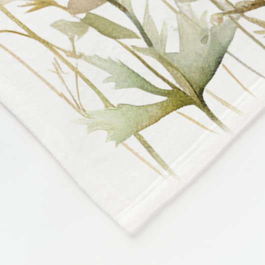 ファンタジーの妖精のワイルドフラワーパステル フリースブランケット (角)