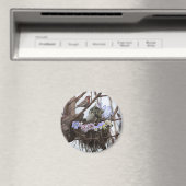 ファンタジーの妖精の子と鳥の巣 マグネット (インサイチュ (食洗機))