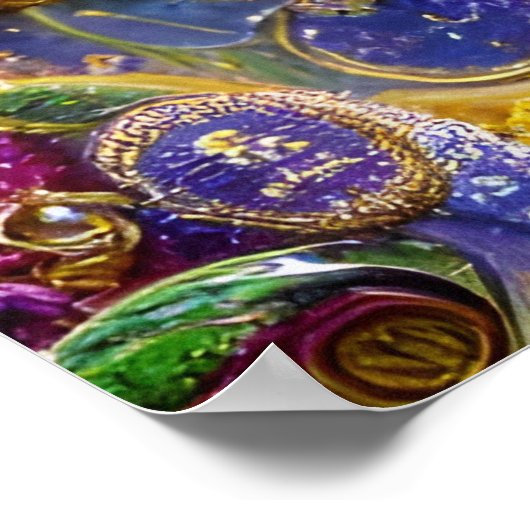 ファンタジーの宝石と宝石付き馬 ポスター (角)