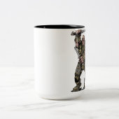 ファンタジーの小妖精や小人および鬼のマグ ツートーンマグカップ (中央)