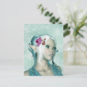 ファンタジーの小妖精や小人の芸術の郵便はがき- Elvenのプリンセスの郵便はがき ポストカード (スタンド正面)