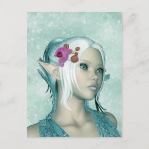 ファンタジーの小妖精や小人の芸術の郵便はがき- Elvenのプリンセスの郵便はがき ポストカード