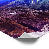 ファンタジーの山の風景イタリア，ヨーロッパ ポスター (角)