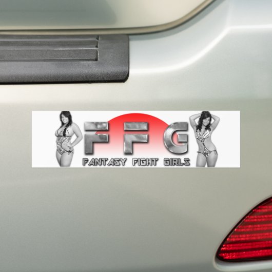 ファンタジーの戦いの女の子のバンパーステッカー バンパーステッカー (車上)