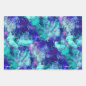 ファンタジーの数々の水色： ラッピングペーパーシート (正面)