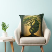 ファンタジーの木で陰陽の形をした クッション (椅子)