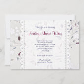 ファンタジーの木の結婚式のブライダルシャワー 招待状 (裏面)