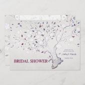 ファンタジーの木の結婚式のブライダルシャワー 招待状 (正面/裏面)