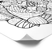 ファンタジーの森のリスのドングルカラーリングページアート ポスター (角)