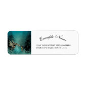 ファンタジーの森の中に蒸気のドラゴンと可愛い妖精 ラベル (正面)