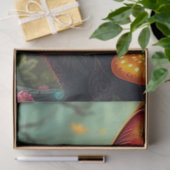 ファンタジーの森カラフル猫 薄葉紙 (ギフト)