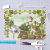 ファンタジーの森ユニコーンスパークルキノコの切り離し 薄葉紙 (クラフト)