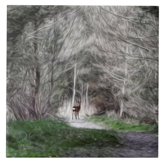 ファンタジーの森林森林動物 タイル (正面)