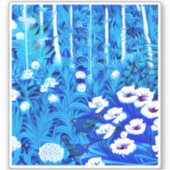 ファンタジーの森（花と鳥） シール (正面)