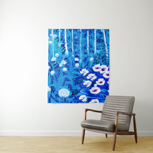 ファンタジーの森（花と鳥） タペストリー (インサイチュ)